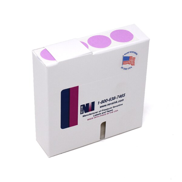 1-1/4" Color Coding Dots Magenta - Roll Form